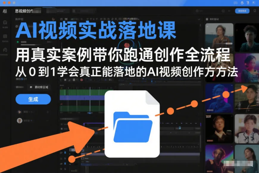 AI视频实战落地课程：真实案例解析，教你从0到1掌握AI视频创作全流程-网赚项目资源库