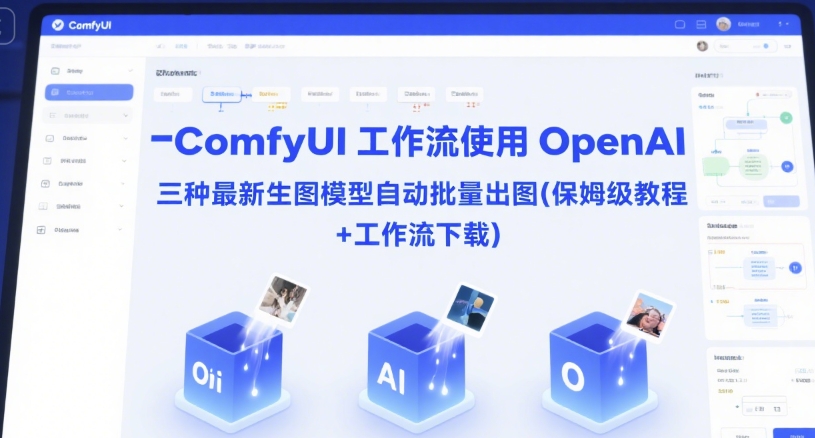 保姆级教程：ComfyUI 使用 OpenAI 三种最新生图模型自动批量出图工作流下载-网赚项目资源库