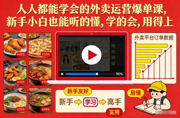 外卖运营秘籍:新手小白也能轻松掌握,爆单秘诀大公开-网赚项目资源库