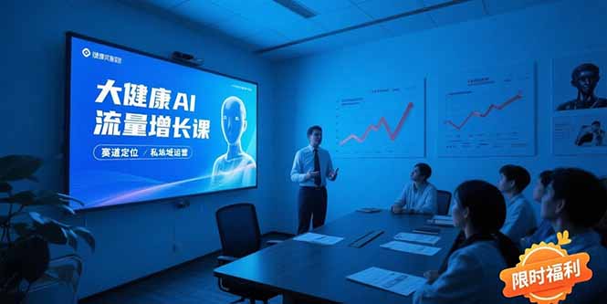 大健康AI流量增长课8.0：赛道定位与私域转化运营-网赚项目资源库