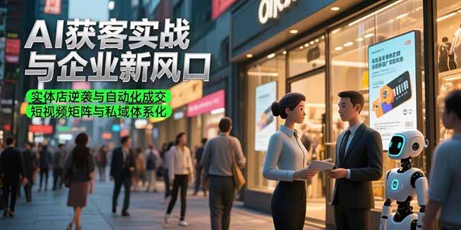 AI获客实战揭秘：实体店逆袭与自动化成交策略-网赚项目资源库
