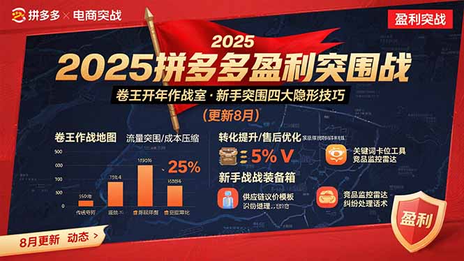 2025拼多多盈利攻略：新手必知四大突围技巧-网赚项目资源库