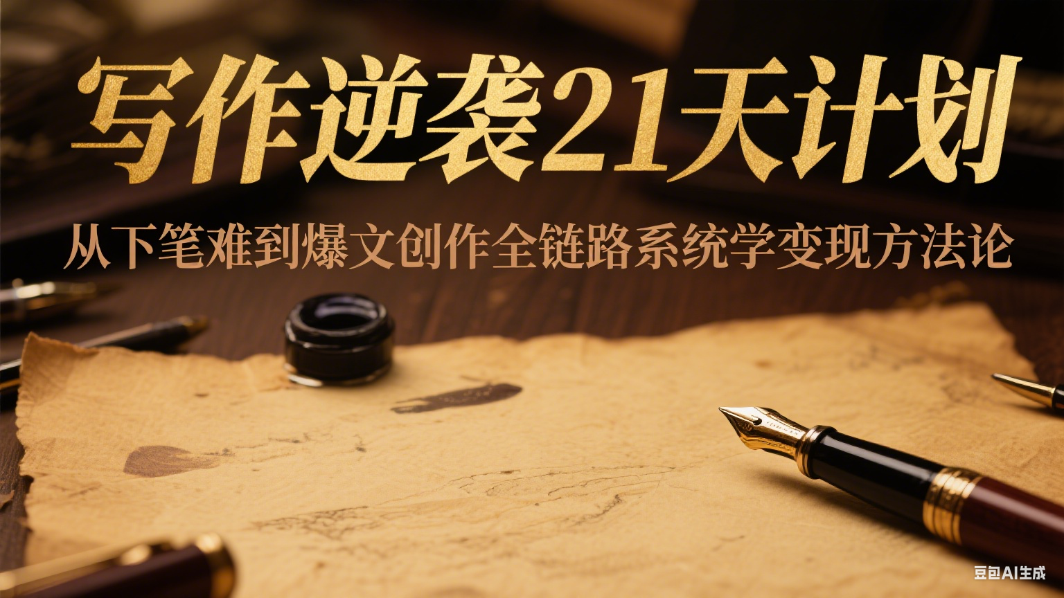 21天写作逆袭计划：掌握爆文创作与变现技巧-网赚项目资源库