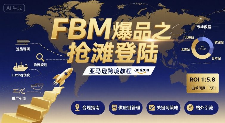FBM爆品攻略：亚马逊跨境销售教程-网赚项目资源库