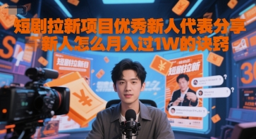 新人如何月入过万：短剧拉新项目优秀代表分享诀窍-网赚项目资源库