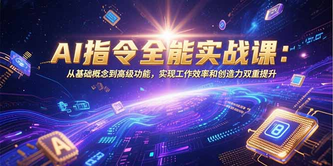 AI指令全能实战课：掌握基础到高级，提升工作效率与创造力-网赚项目资源库