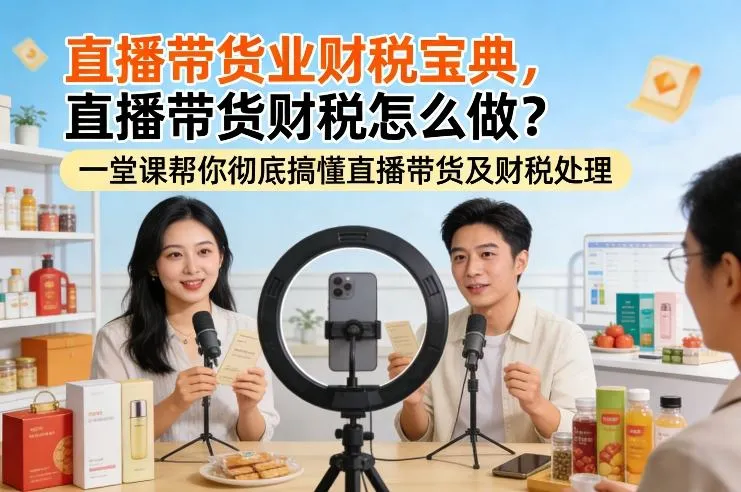 直播带货财税宝典：如何高效处理直播带货税务与财务？-网赚项目资源库