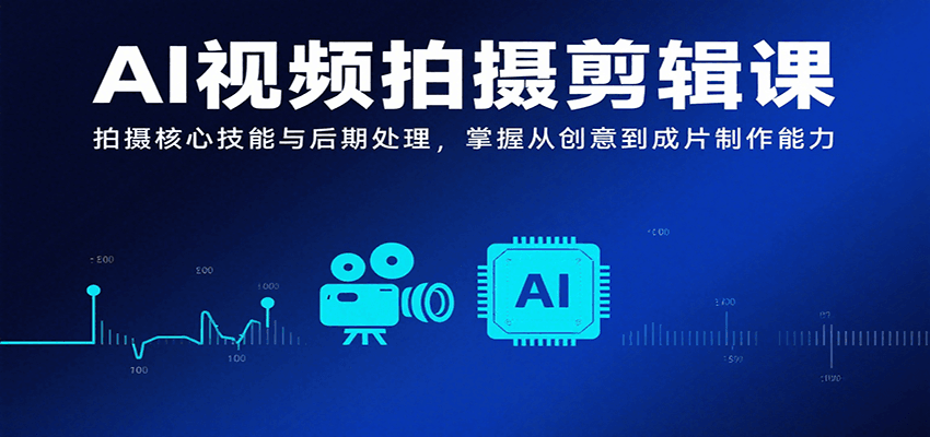 AI视频拍摄剪辑课程：从创意到成片的制作技巧-网赚项目资源库