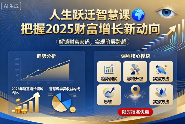 2025年财富增长新动向:人生跃迁智慧课-网赚项目资源库
