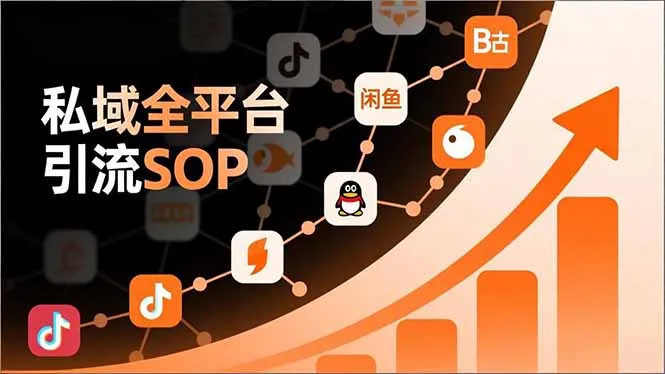 私域全平台引流SOP：抖音、快手、小红书、微信、QQ、B站、闲鱼等技术合集，高效转化公域流量-网赚项目资源库