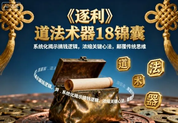 《逐利》18锦囊：系统化搞钱逻辑，颠覆传统思维-网赚项目资源库
