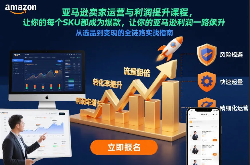 亚马逊卖家运营与利润提升课程：教你每个SKU成为爆款，利润飙升！(更新至12月)-网赚项目资源库
