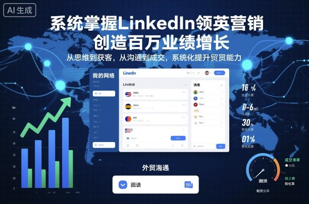 掌握LinkedIn领英营销技巧,助力业绩增长百万,系统化提升外贸能力-网赚项目资源库