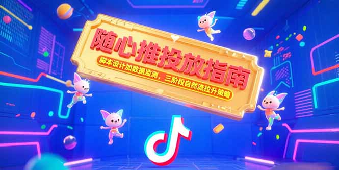 随心推投放指南：脚本设计、数据监测与三阶段自然流拉升策略-网赚项目资源库