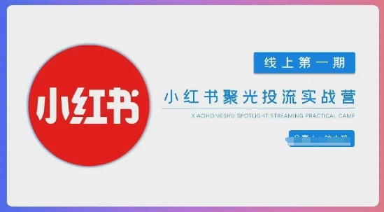 小红书聚光陪跑第一期：从0到1掌握小红书投流技巧，打造高效付费团队-网赚项目资源库