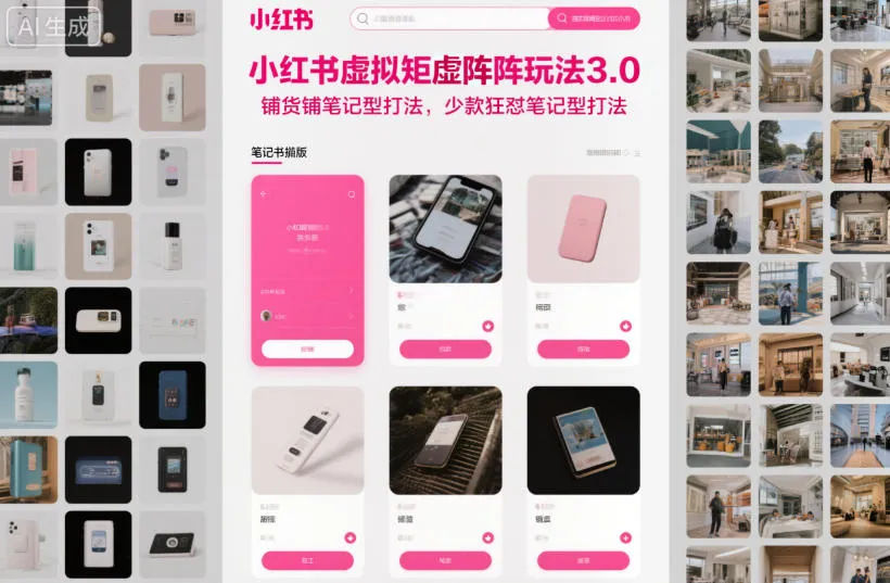 小红书虚拟矩阵3.0：高效铺货与笔记型打法指南-网赚项目资源库