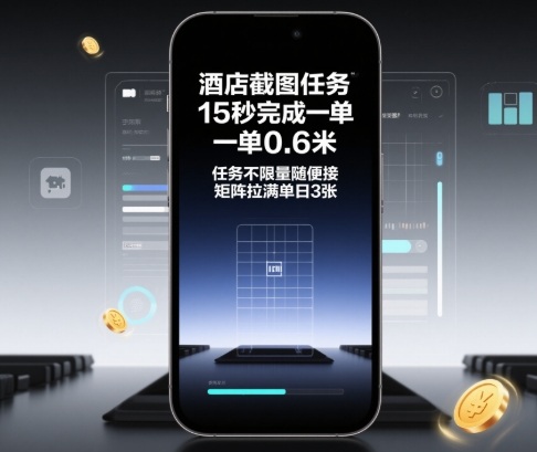 揭秘：酒店截图任务，15秒完成一单，0.6米收益，任务无限接，矩阵拉满日3张-网赚项目资源库