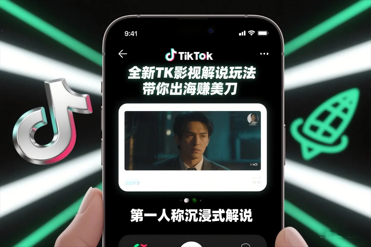 TikTok影视解说教学:TK新玩法,带你赚钱出海-网赚项目资源库
