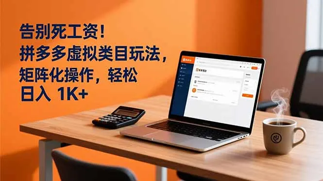 拼多多虚拟商品日入1K+：告别死工资，矩阵化操作攻略-网赚项目资源库