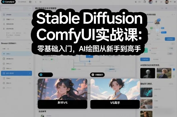 Stable Diffusion ComfyUI实战课：零基础入门，AI绘图新手到高手-网赚项目资源库