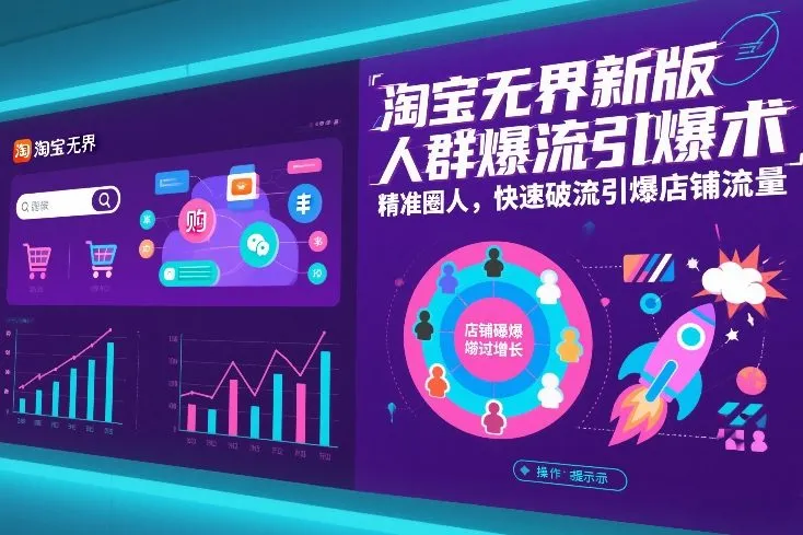淘宝无界新版引爆术：精准圈人，快速破流提升店铺流量-网赚项目资源库