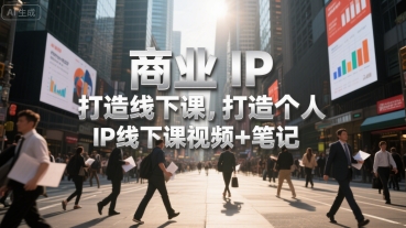 商业IP打造线下课程：个人IP视频+笔记教程-网赚项目资源库