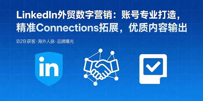 LinkedIn外贸数字营销：专业账号打造、精准Connections拓展、优质内容输出-网赚项目资源库