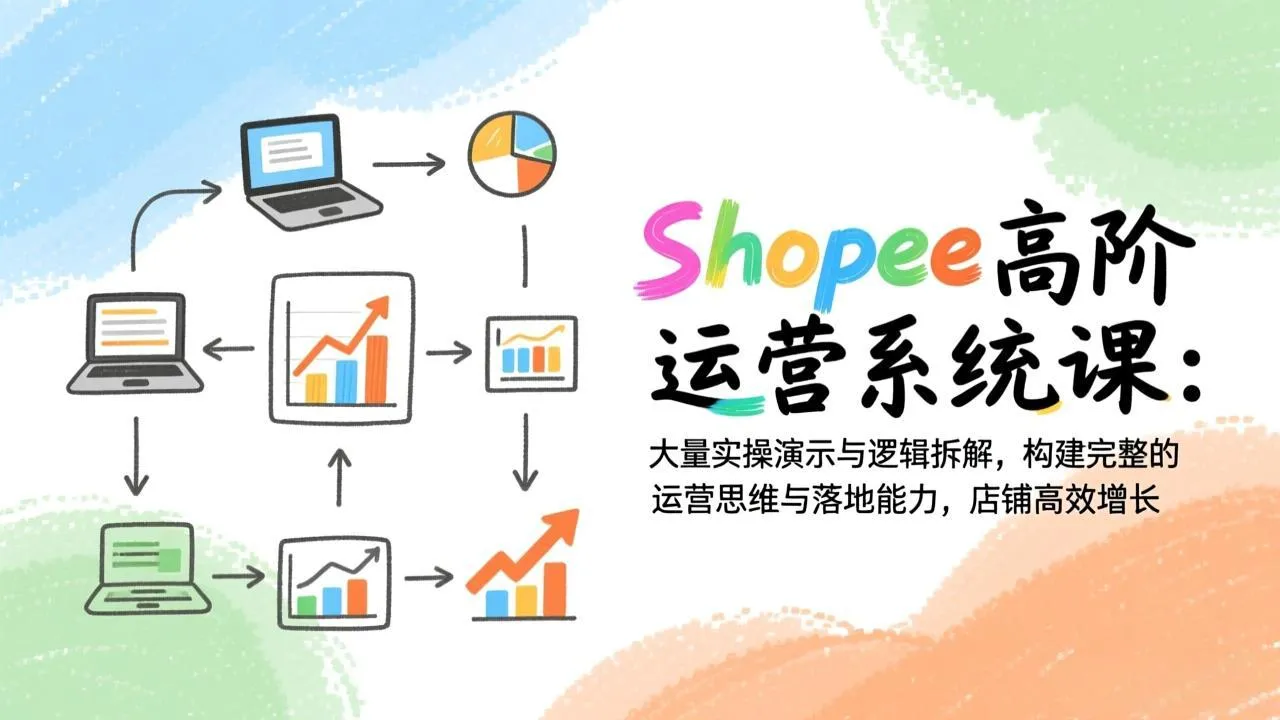 Shopee高阶运营系统课：实操演示与逻辑拆解，构建完整运营思维与落地能力，助力店铺高效增长-网赚项目资源库