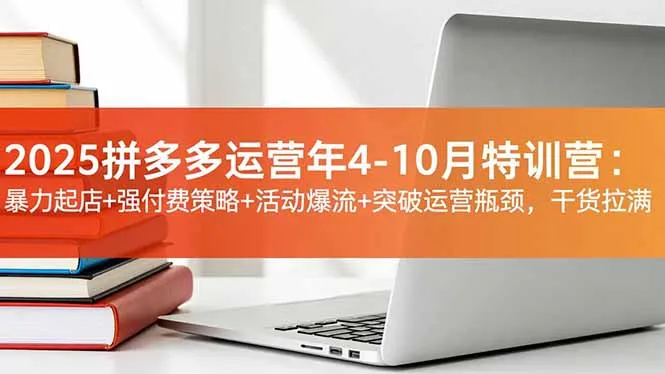 2025拼多多运营年4-10月特训营：暴力起店+强付费策略+活动爆流+突破运营瓶颈，干货满满-网赚项目资源库