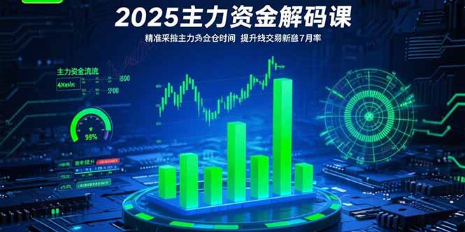 2025主力资金解析课程：提升短线交易胜率，精准捕捉主力建仓时机-网赚项目资源库