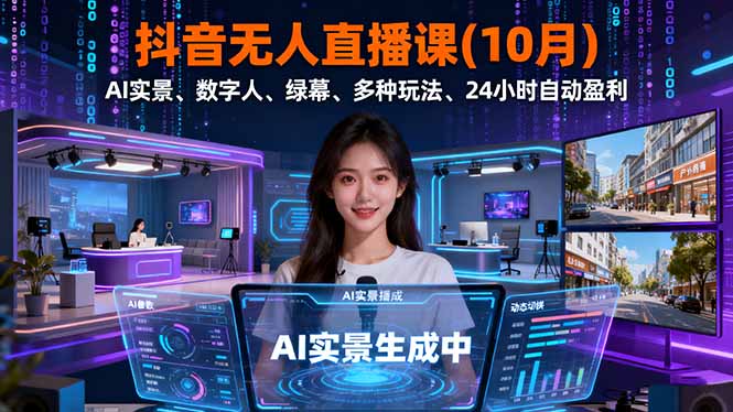 抖音无人直播课10月课程详情-网赚项目资源库