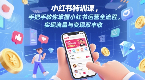 小红书运营秘籍：手把手教你掌握全流程，流量变现双丰收-网赚项目资源库