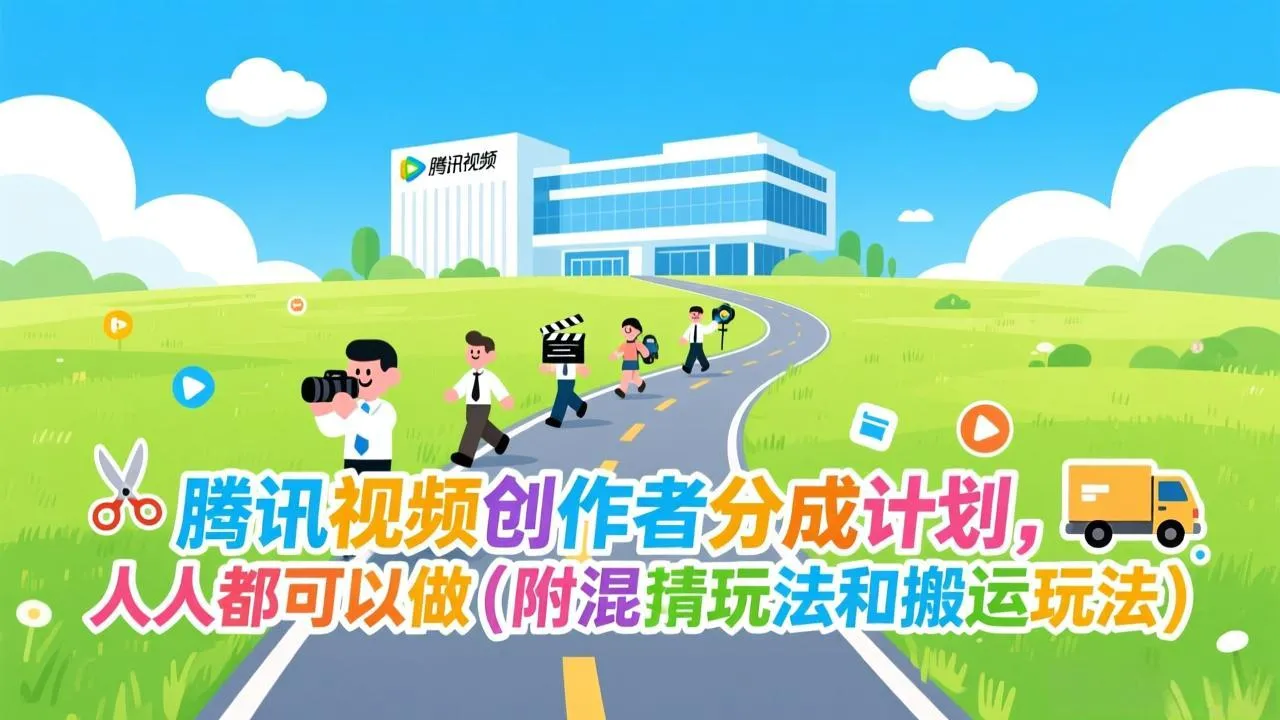 腾讯视频创作者分成计划：人人都能参与的混剪与搬运指南-网赚项目资源库