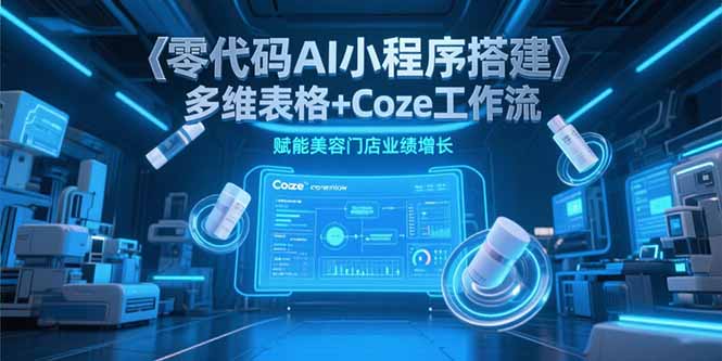 美容门店业绩增长：零代码AI小程序搭建，多维表格与Coze工作流助力-网赚项目资源库