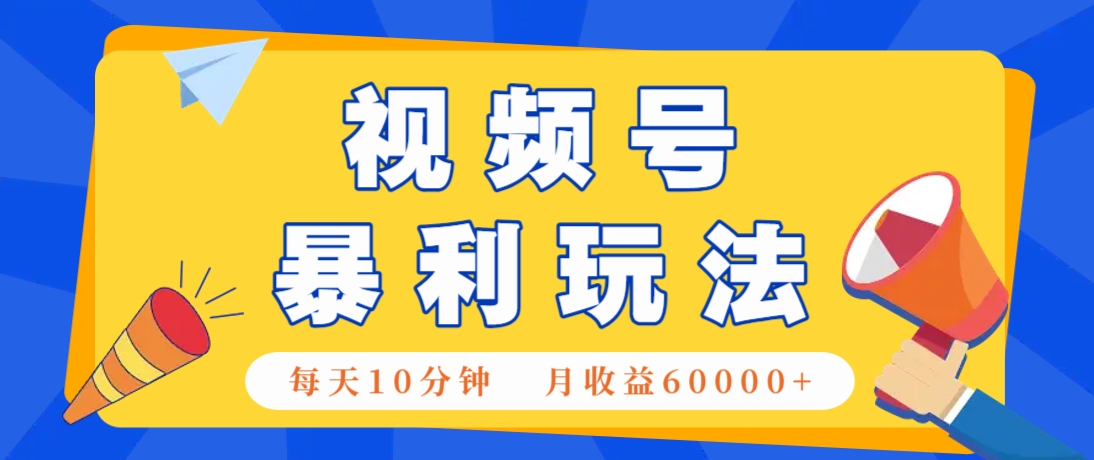 视频号AI赚钱法：每天10分钟，月入6万+（超详细拆解）-网赚项目资源库