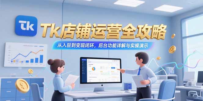 Tk店铺运营全攻略：从入驻到变现的闭环操作，后台功能详解与实操演示-网赚项目资源库