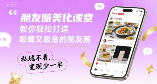 “朋友圈美化技巧：轻松打造吸睛内容，提升私域变现效率”-网赚项目资源库