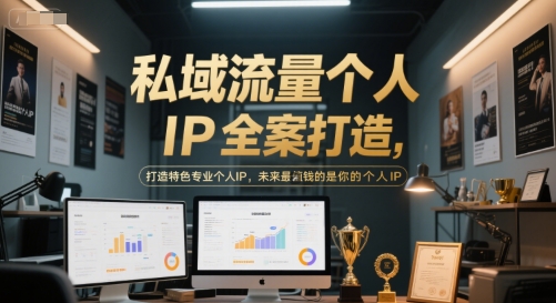 私域流量个人IP全案打造，打造特色专业个人IP，未来最值钱的是你的个人IP-网赚项目资源库