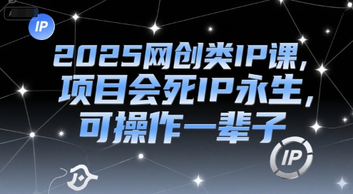 2025网创类IP课程：项目消亡，IP永生，可操作一生-网赚项目资源库