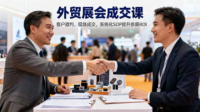 外贸展会成交技巧：目标设定、客户邀约与现场成交，系统化SOP提升参展ROI-网赚项目资源库