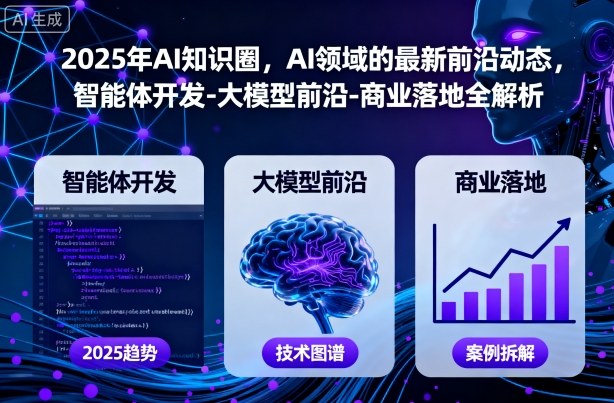 2025年AI知识圈最新动态：智能体开发与大模型商业落地解析-网赚项目资源库