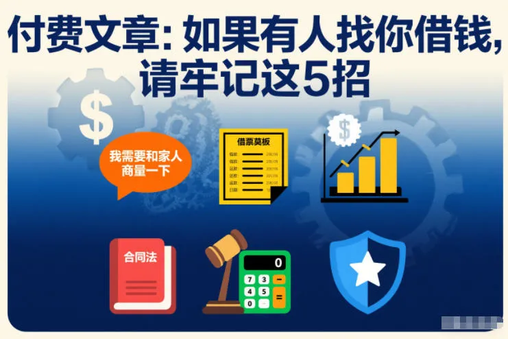 如何应对借钱请求：5个实用策略-网赚项目资源库