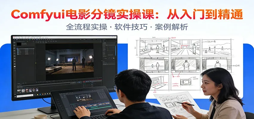 ComfyUI电影分镜实操课:零基础入门,全流程AI视频制作,轻松掌握专业分镜技巧-网赚项目资源库