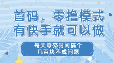 快手零撸项目揭秘:每天轻松赚取几张,无需首码-网赚项目资源库