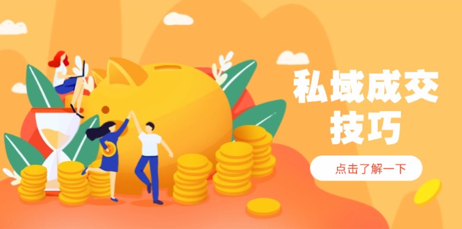 私域成交技巧：从入门到精通，破解四大痛点，快速变现，轻松收钱-网赚项目资源库