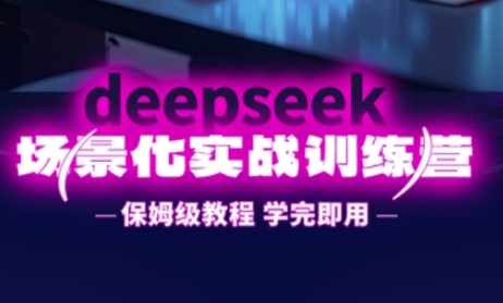 DeepSeek场景化实战训练营：保姆级教程，学完即用，手把手教你提升效率-网赚项目资源库