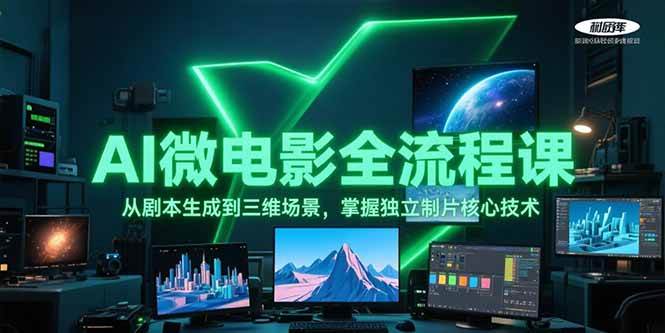 AI微电影全流程课程：从剧本到三维场景，掌握独立制片核心技术-网赚项目资源库