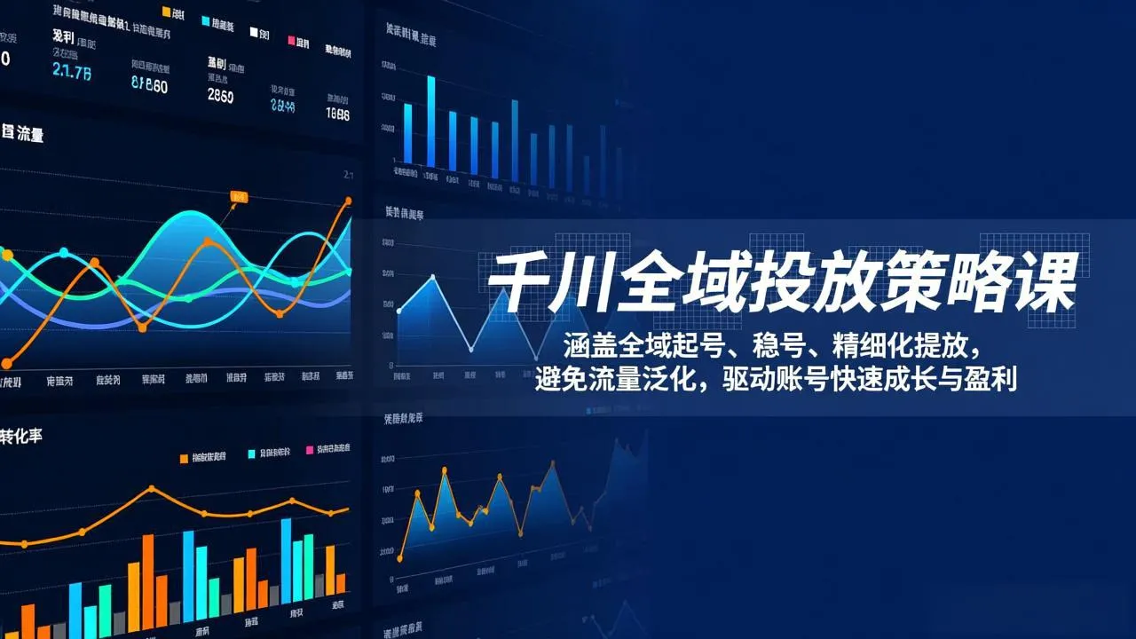 千川全域投放策略课程:起号、稳号、精细化投放,避免流量泛化,助力账号快速成长与盈利-网赚项目资源库