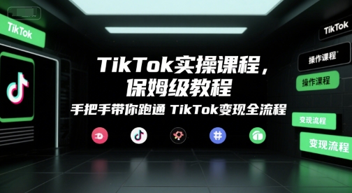 TikTok变现全流程保姆级教程，手把手实操课程-网赚项目资源库