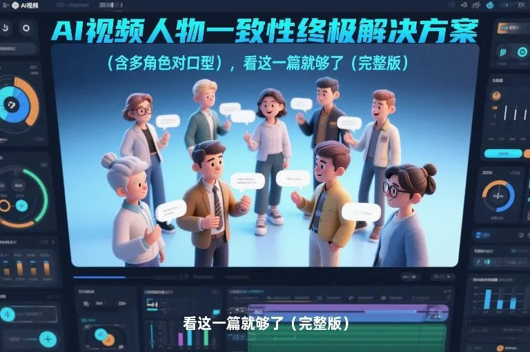 AI视频人物一致性终极解决方案:多角色对口型教程完整版-网赚项目资源库
